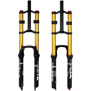 B 볼라니 바이크 서스펜션 포크 26/27.5/29인치 산악 DH 에어 더블 어깨 내리막 래펠링 쇼크 업소버 스트레이트 튜브 초경량 리바운드 조정