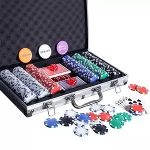 300pcs 카지노칩 세트 카드 포커칩 게임칩 홀덤 B968