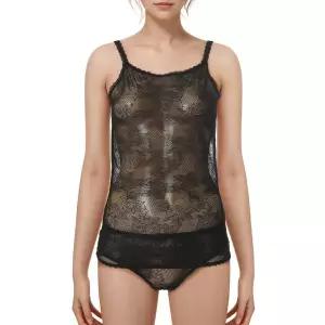 [롯데백화점]비비안 섹시핏 올레이스 망사 시스루 이너 끈 런닝 RU7386