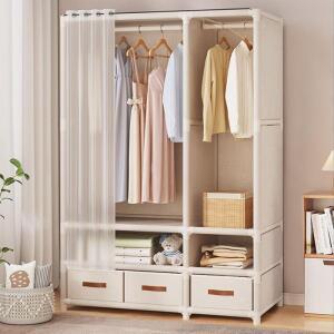 [QNU360X4_56]간이 비키니 커버 시스템 행거 미니 옷장