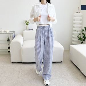 ACC SS1018W 시어서커 코튼스트라이프 와이드밴딩바지