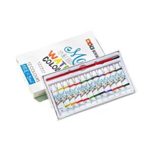 수채화 물감 가방 미니 그림판 고체 세트 호두나무 그림 도구 스케치 불투명한 케이스 여행용 작은 노트 수납 휴대