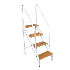 수영장 계단 난간 펜션 나무 디딤판 거치대 손잡이 4단