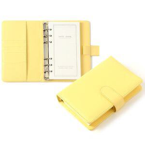 인조가죽 A6 다이어리 유선노트 플래너 레몬 바인더