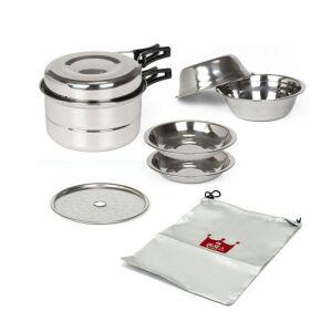 퀸센스 코펠 캠핑 식기 냄비 그릇 스텐 세트 8P