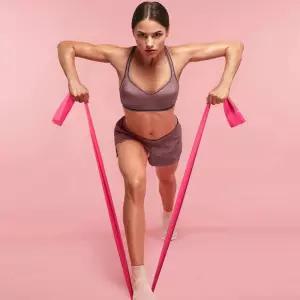 라텍스 저항밴드 근력운동밴드 전신운동 레드 5단계/탄력/필/라테/튜브/운동/어깨/가슴/종아리/레이/닝