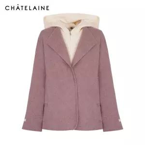 [샤트렌] 울 캐시미어 후드 레이어드 코트_HCDWCT203