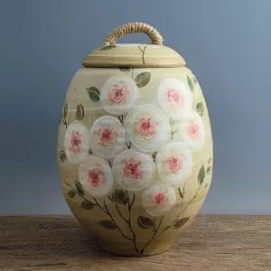 귀얄분청 남녁화 20kg 쌀독 쌀통 현관 소금항아리/쌀용기/쌀보관용기/잡곡보관용기/잡곡용기/잡곡보관통