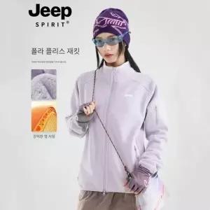 JEEP SPIRIT 폴라 재킷 남녀공용 가을 겨울  아웃도어 플러스 벨벳 바람막이 재킷