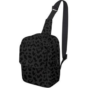 사진작가 카메라 슬링백이 있는 가브라덴 귀여운 소형 가방 방수 DSLR 케이스, 니콘 소니 라이트웨이트 여성용 또는 남성용 블랙 레오파드 치타 지원