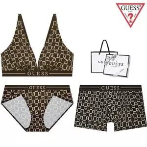 매장정품 GUESS 게스 [선물포장] 글로벌 G로고 브라렛 커플속옷세트 BRPTDR812DBR 730876