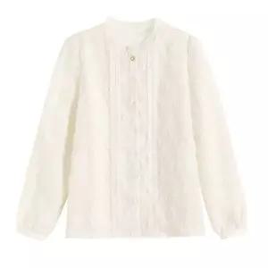 여성 로맨틱 레이스 블라우스 프렌치 셔츠 겨울 기모 이너 힛템