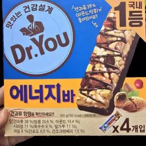 (4개입) 오리온 닥터유 에너지바/초코바/단백질바/견과류바/쵸코바/견과바/저당/멀티/다이어트/곡물/단백질