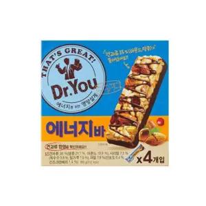 (1팩 40g x 4P) 오리온제과 닥터유 에너지바/초코바/프로틴바/단백질바/견과류바/쵸코바/견과바/저당/멀티