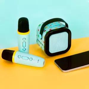 짱구 블루투스 스피커 마이크 세트/에코/버스킹/듀얼/무선/휴대용/노래방/앰프/노래/연습/EQ/조절/LED/조명