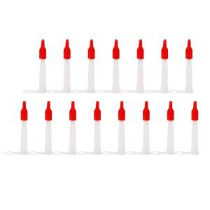 30pcs 실리콘 튜브 노즐 캡 교체 팁 빨간색 카트리지와 코킹 예비 고무 손 건설 도구