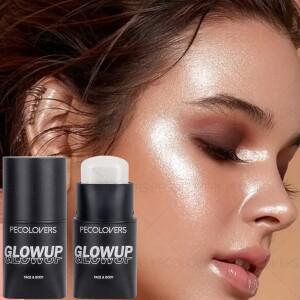 1개 천연 페이셜 하이라이터 - 얼굴  몸 펄 광택 매트 브라이트닝 음악 축제 크리스마스에