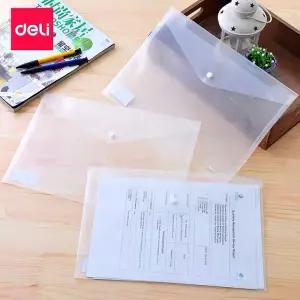 델리 투명파일폴더 A4 보관폴더 잠금식 10개입 책상정리 사무실용품 포켓 학습용품 엘자