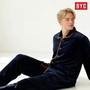 [BYC]BYC 남성 극세사 잠옷 세트 엠보밍크 홈웨어 파자마 상하의 NEG1041