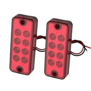 2개 빨간색 8 LED 사이드 마커 라이트 표시등 클리어런스 램프 12V 트럭 트레일러 로리 ATV SUV UTE 픽업