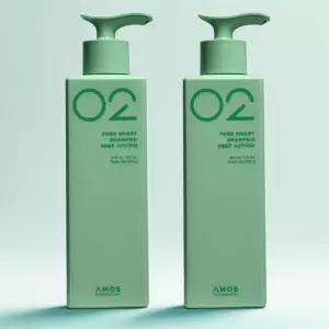 아모스 02 퓨어스마트 샴푸 딥액션 500g 2개 두피샴푸