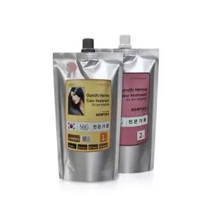 SNG간디헤나칼라 트리트먼트 자연갈색(03) 중성염색약 헤나추출물 가는모발 손상이 적은 염색 500g