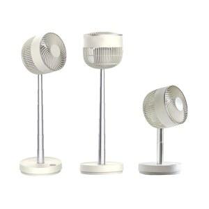 에어메이트 접이식 스탠딩 팬, 11-26인치 높이 조절 가능, 7단 속도, 80 진동, 리모컨, 8시간 타이머, 2-in-1 받침대 및 침실, 가정, 기숙사, 흰색 테이블탑