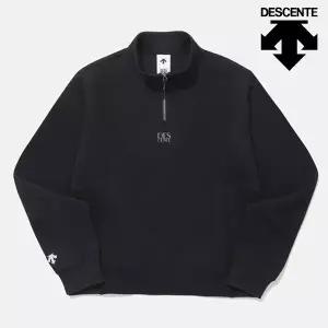 [하프클럽/데상트]데상트 여성 셔링 엠보 반집업 맨투맨 SP322UAN89BLK0 티셔츠