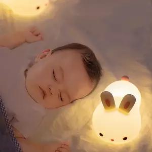 무선 LED 실리콘 무드등 2종 토끼 구름 터치 밝기2단계 C타입충전 간접조명 수유등