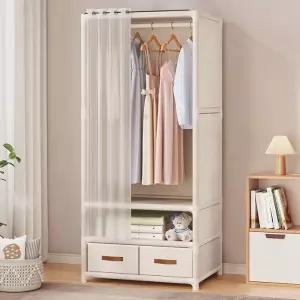 [모두모아]미니 철제 간이 비키니 커버 시스템 조립식 행거 간이옷장 미니옷장 부직포옷장 비키니옷장 비키