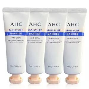 AHC 모이스처 배리어 핸드크림 75ml 4개 / 미백 주름개선 2중기능성 / 올리브오일