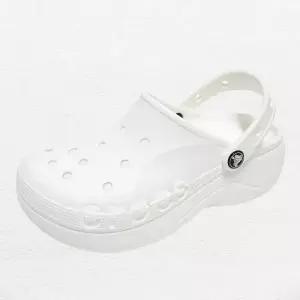 [크록스]바야 플랫폼 클로그 키높이 샌들 슬리퍼 화이트 208186-100