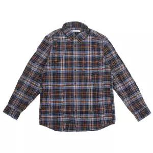 뱅뱅남녀공용 긴팔 체크 면 남방 NSK633