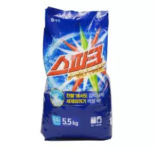 (5.5kg 리필) 스파크 프라임 찬물 세탁세제 드럼겸용/건조/가루/청소/제거제/드럼용/분말/검은옷/아기/업소