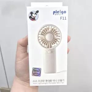 손선풍기 플레이고 초경량77g 휴대용 랜덤컬러 더위 가벼운선풍기 여행용 학교 단체선물 부채