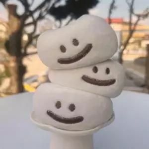 찹쌀떡 모찌 스마일 키링 인형 휴대용 미니 핫팩 손난로