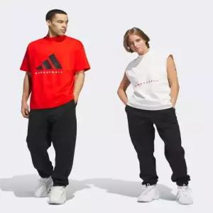 adidas 바스켓볼 플리스 조거 - 블랙 IZ4908