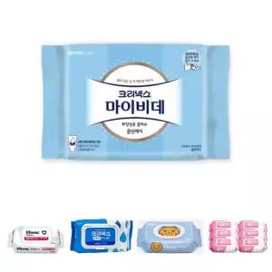 (46매입) 크리넥스 마이비데 물티슈/유한킴벌리/세정/가정/비데/여행/가게/매장/엠보싱/업소용/도톰한/비대