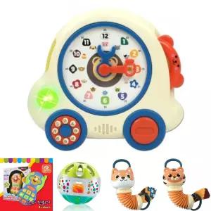 유아용 멜로디 시계공부 자동차 장난감/아이/교구/소근육/조작/딸랑이/놀이/어린이/소리/완구/애기/아동용