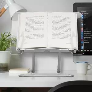 투명독서대 휴대용아크릴 접이식거치대 책받침대 독서/전시/노트북/독서대/발표/거북목/고시용/높낮이