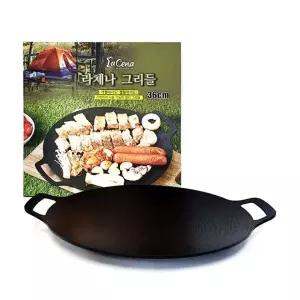 단가인하 국산 Lacena 그리들 가정 캠핑용 인덕션 멀티 그리들 후라이팬 냄비 36cm