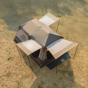 자동 텐트 6 8인용 이중층 방수 야외 대형 가족 캠핑 텐트