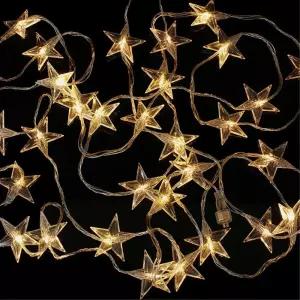 비타리토 LED 30구 투명선 웜색 별전구크리스마스조명 GTF59192 트리 무드등 별전구 장식 별빛