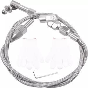 호환 오라비 24인치 하이테크 유니버설 스로틀 케이블 브레이드 스테인리스 스틸 키트