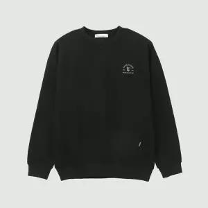 행텐 남성 스포티 셋업 기모 맨투맨 블랙 1625632