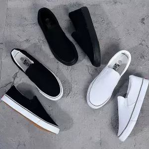 [펀아이템]캔버스화 슬립온 단화 실내화 사무실 학생 225-270 학생실내화 초등학생실내화 중학생실내화 고