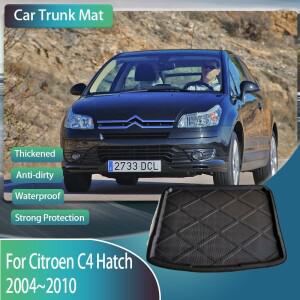 자동차 트렁크 보관 패드 시트로엥 C4 해치백 2004-2010 더러움 방지 후방 매트 EVA 부트 카펫 인테리어 악