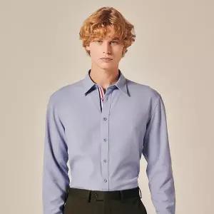 에스티듀퐁 [듀퐁][On.E-XCLUSIVE VIII] 솔리드 기모 트리콜로르 956 뉴 캐주얼 핏 셔츠 블루 SE4FM22LS956