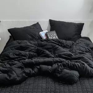 플란넬 극세사 양면 이불베개세트 q 블랙 침구 신혼