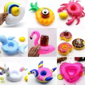 물놀이용품 튜브컵홀더 플라밍고 바캉스 음료수튜브 컵튜브 무지개튜브